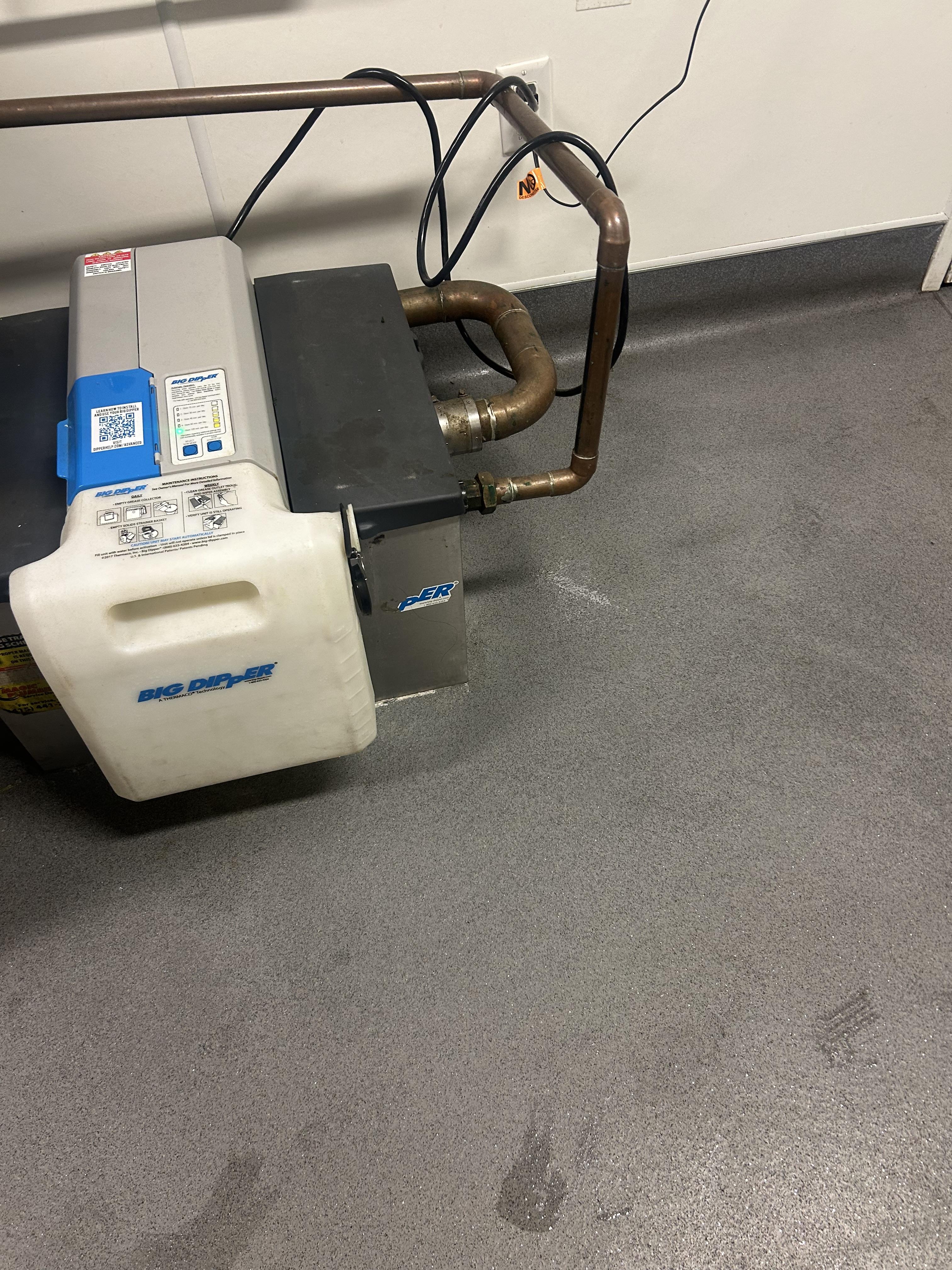 Back-of-house floor after cleaning