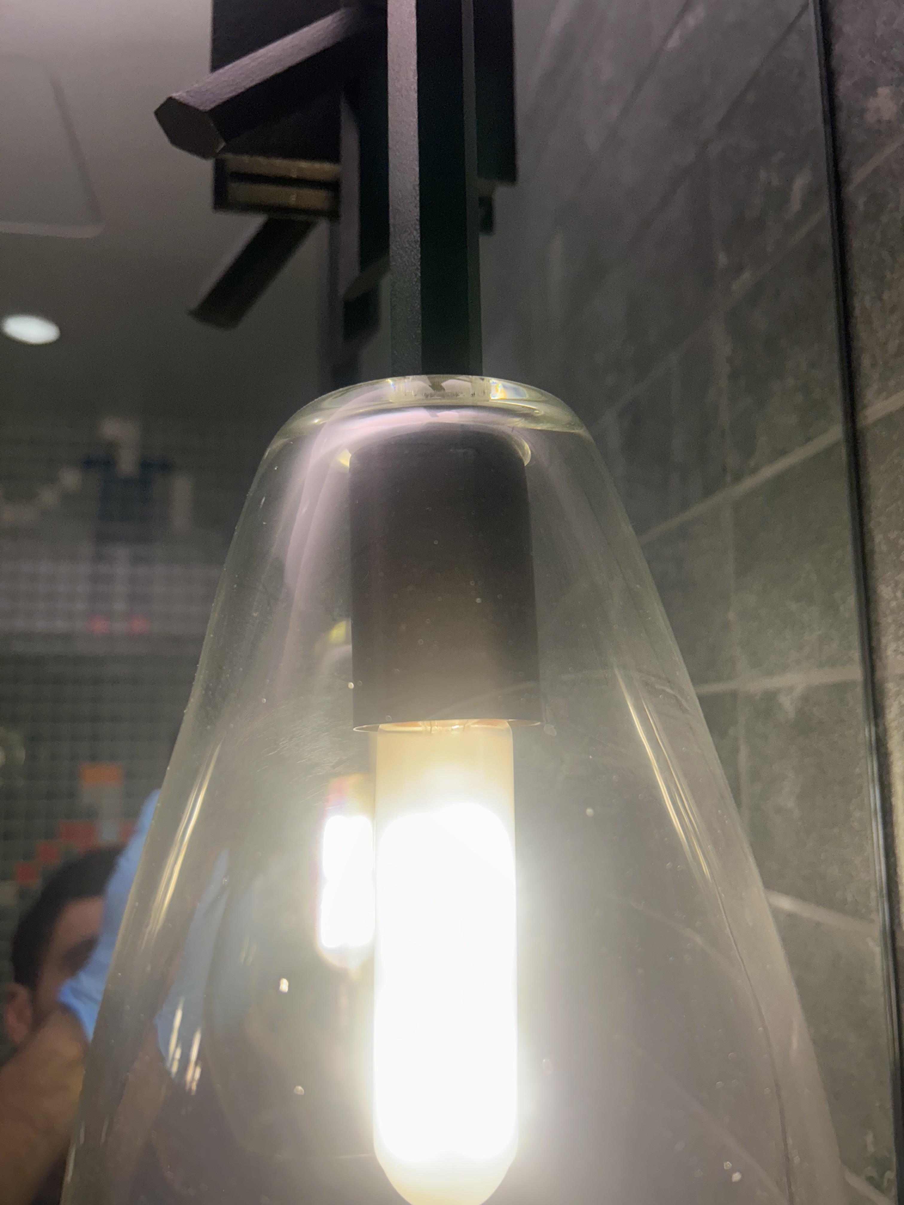 Commercial light fixture after dusting